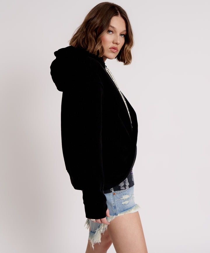 ONE TEASPOON Womens OTS Twisted Hoody Black, WOMENS HOODIES, OneTeaspoon, Elwood 101