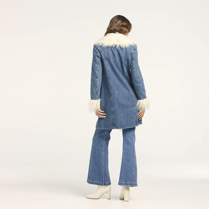 WRANGLER Womens 70's Shag Coat Darleen Denim, WOMENS COATS & JACKETS, WRANGLER, Elwood 101