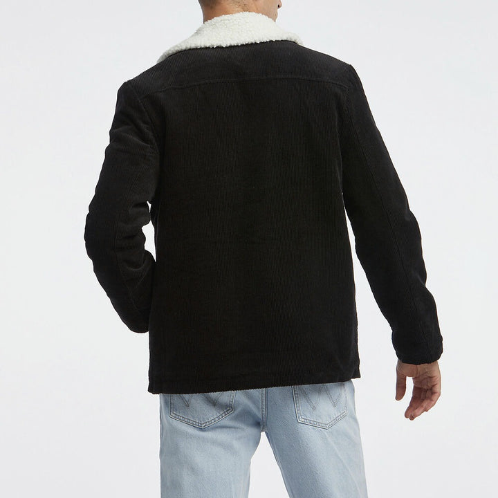 WRANGLER Mens Bakers Sherpa Cord Coat Black Cord, MENS JACKETS, WRANGLER, Elwood 101
