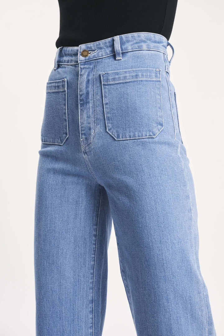ROLLAS Womens Sailor Jean Lilah Blue, WOMENS DENIM, ROLLAS, Elwood 101