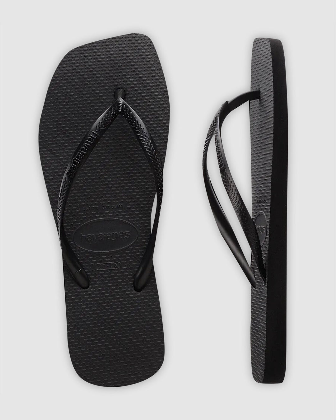 HAVAIANAS Slim Square Solid Black Female, WOMENS HAVAIANAS, HAVAIANAS, Elwood 101