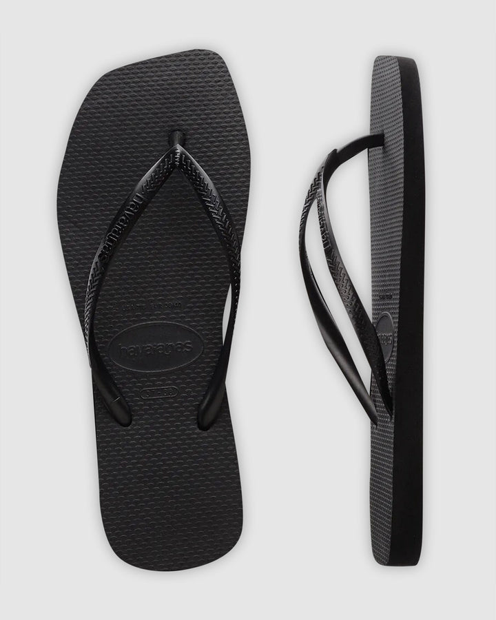 HAVAIANAS Slim Square Solid Black Female, WOMENS HAVAIANAS, HAVAIANAS, Elwood 101