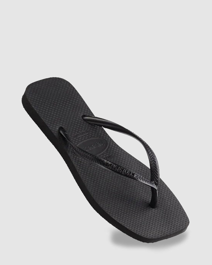 HAVAIANAS Slim Square Solid Black Female, WOMENS HAVAIANAS, HAVAIANAS, Elwood 101