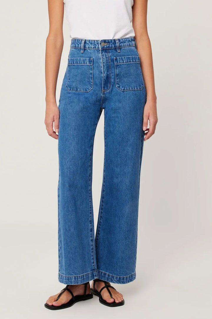 Rollas WOMENS SAILOR JEAN - ASHLEY BLUE, WOMENS DENIM, ROLLAS, Elwood 101