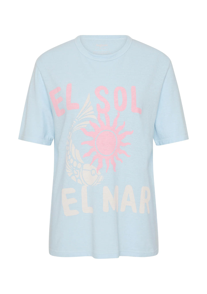 AUGUSTE THE LABEL Womens Sol Classic Tee in Sky Blue, WOMENS TEES & TANKS, AUGUSTE THE LABEL, Elwood 101