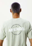 AFENDS Mens Questions - Graphic Retro T- Shirt - Eucalyptus, MENS TEE SHIRTS, AFENDS, Elwood 101