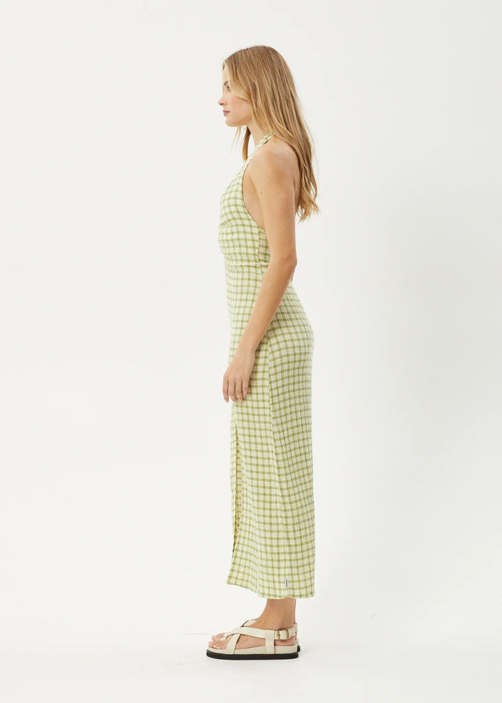 AFENDS Womens Darcy - Check Maxi Dress - Lemongrass Check, WOMENS DRESSES, AFENDS, Elwood 101