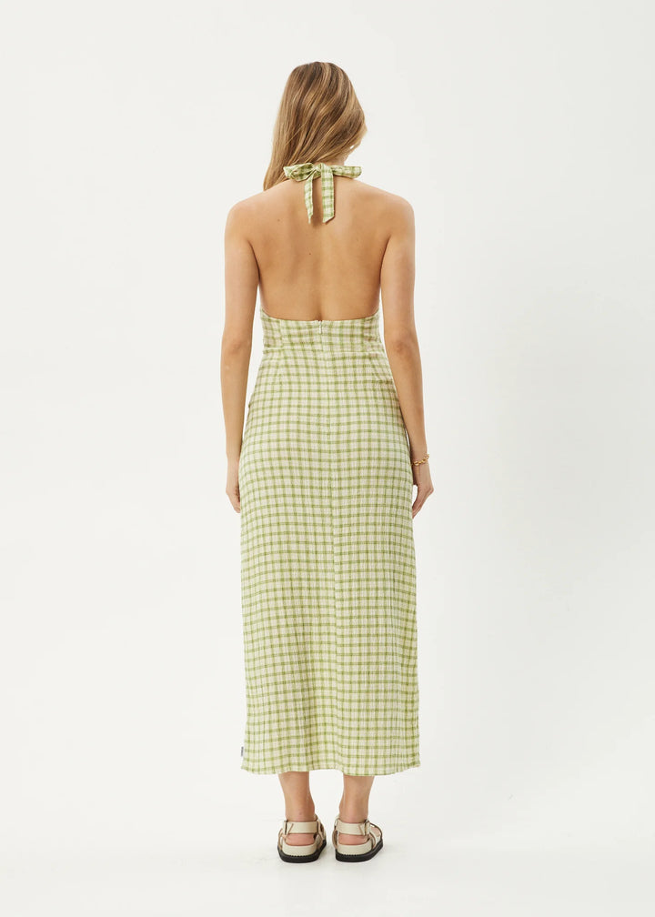 AFENDS Womens Darcy - Check Maxi Dress - Lemongrass Check, WOMENS DRESSES, AFENDS, Elwood 101