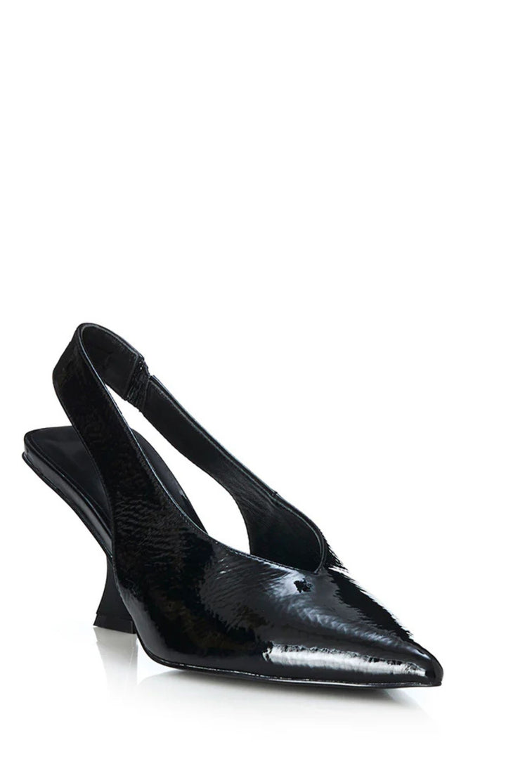 ALIAS MAE Womens Frankie Black Crinkle Patent Leather Heels, WOMENS SHOES, ALIAS MAE, Elwood 101