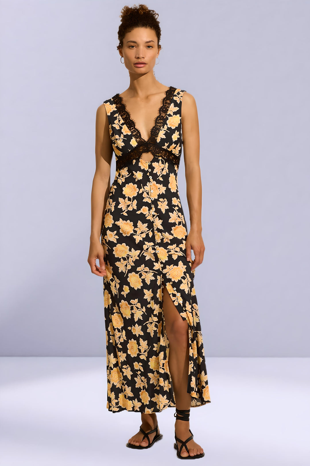 AUGUSTE THE LABEL Womens Cassia Midi Dress - Black, WOMENS DRESSES, AUGUSTE THE LABEL, Elwood 101