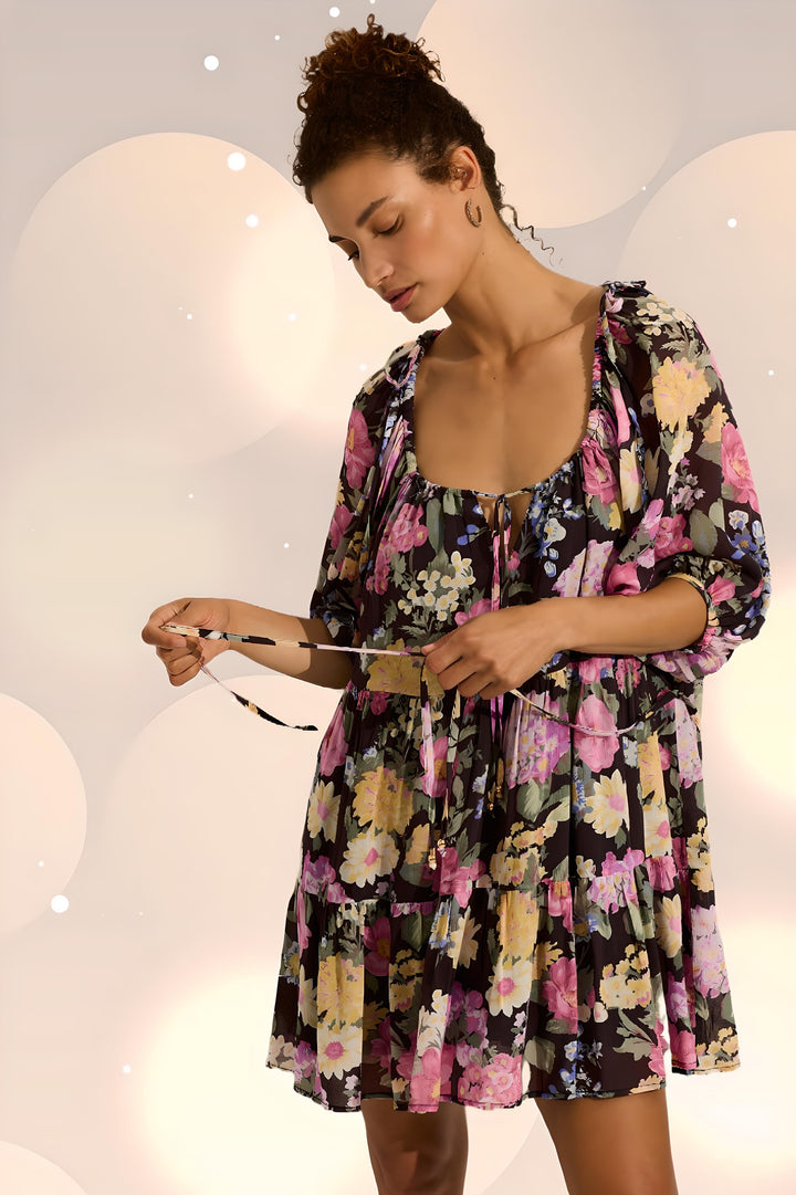 AUGUSTE THE LABEL Womens Daphne Mini Dress - Black, WOMENS DRESSES, AUGUSTE THE LABEL, Elwood 101