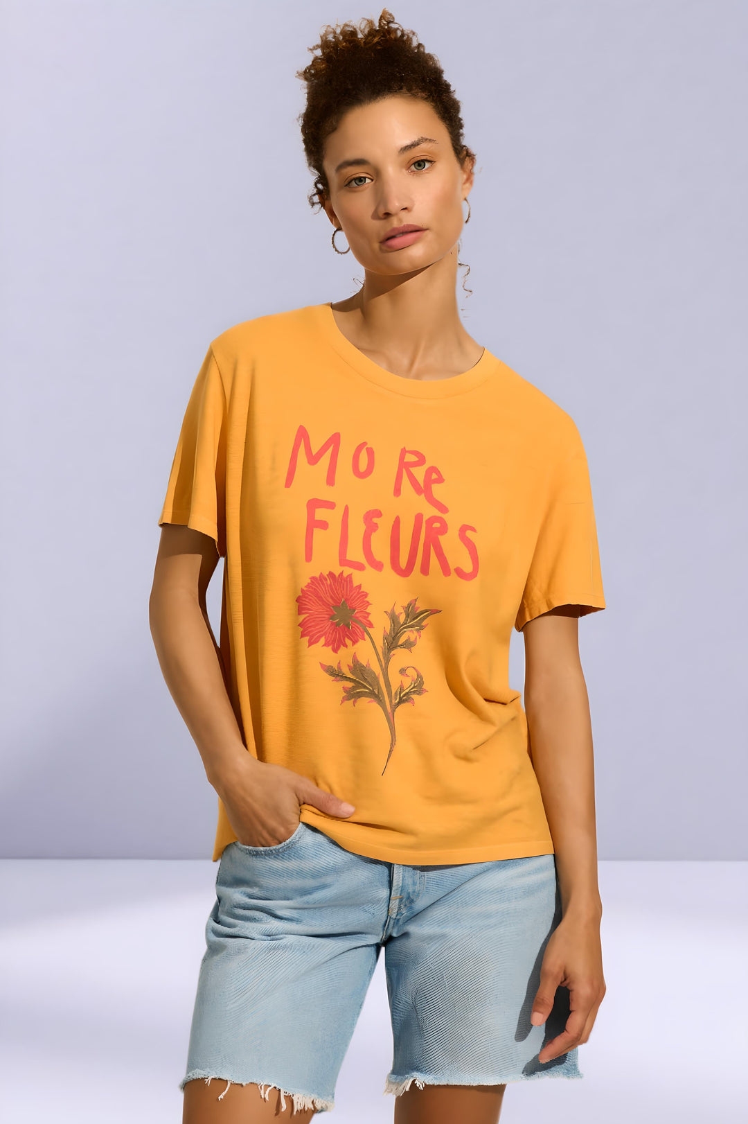 AUGUSTE THE LABEL Womens Fleurs Classic Tee - Mango, WOMENS TEES & TANKS, AUGUSTE THE LABEL, Elwood 101