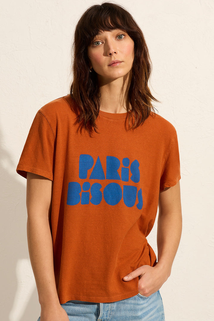 AUGUSTE THE LABEL Womens Paris Kisses Classic Tee - Burnt Orange, WOMENS TEES & TANKS, AUGUSTE THE LABEL, Elwood 101