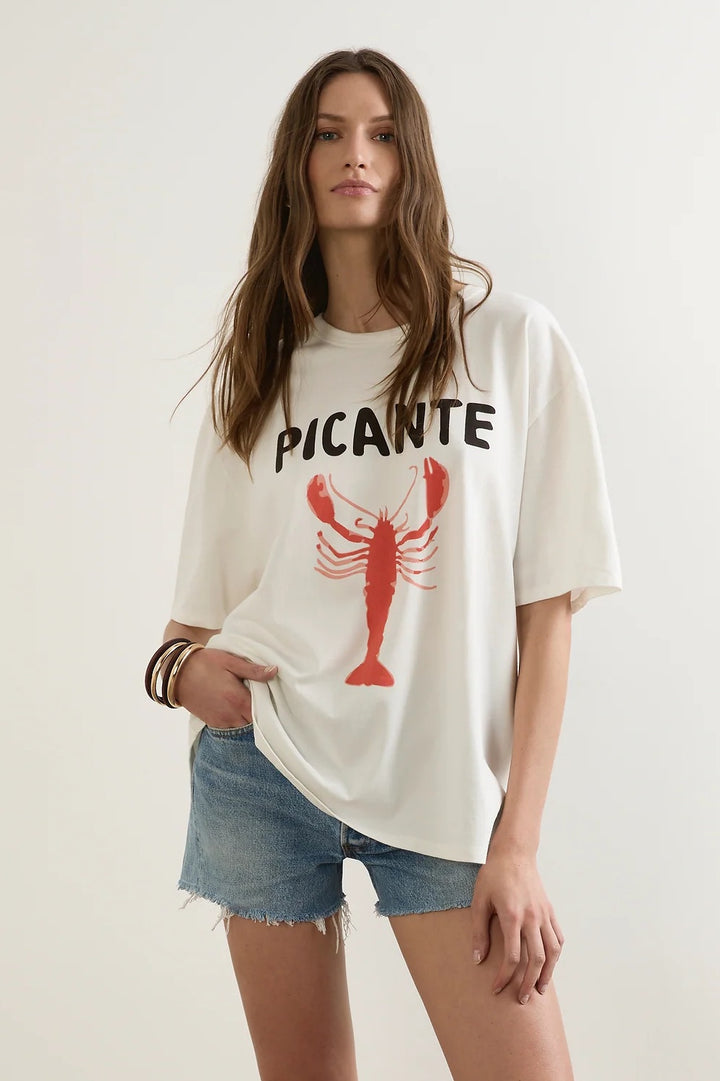 AUGUSTE THE LABEL Womens Picante Boyfriend Tee in White, WOMENS TEES & TANKS, AUGUSTE THE LABEL, Elwood 101