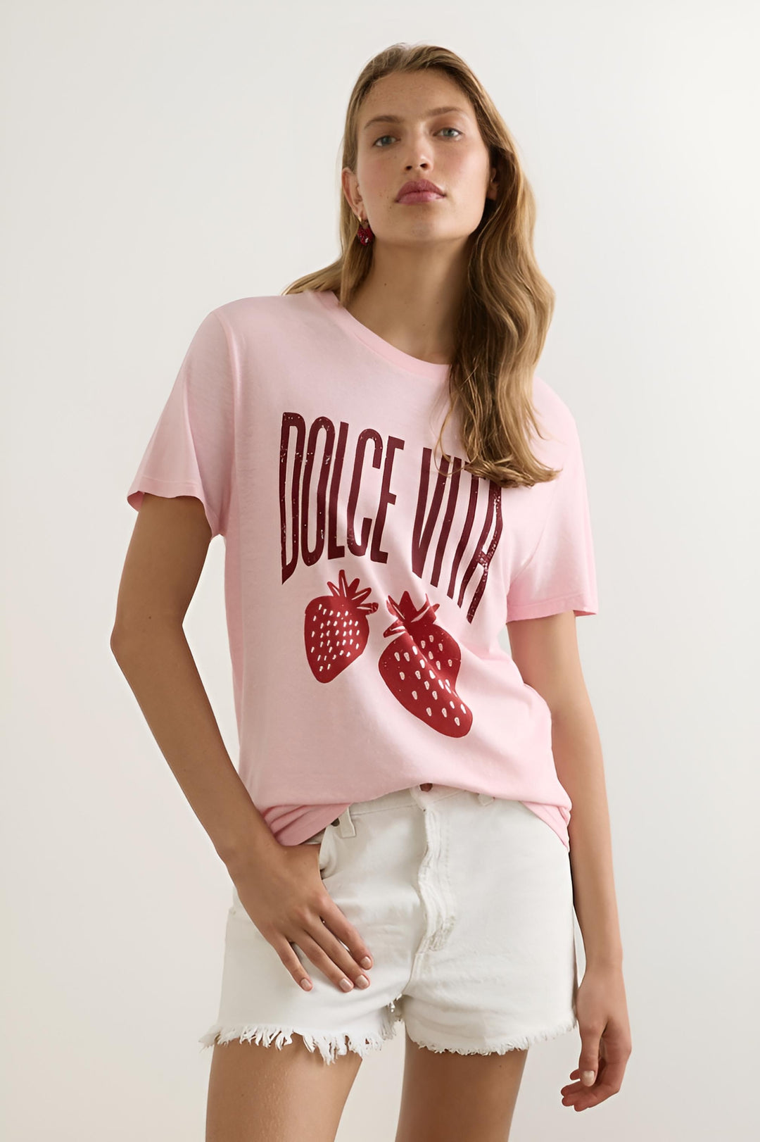 AUGUSTE THE LABEL Womens Sweet Life Classic Tee in Summer Pink, WOMENS TEES & TANKS, AUGUSTE THE LABEL, Elwood 101