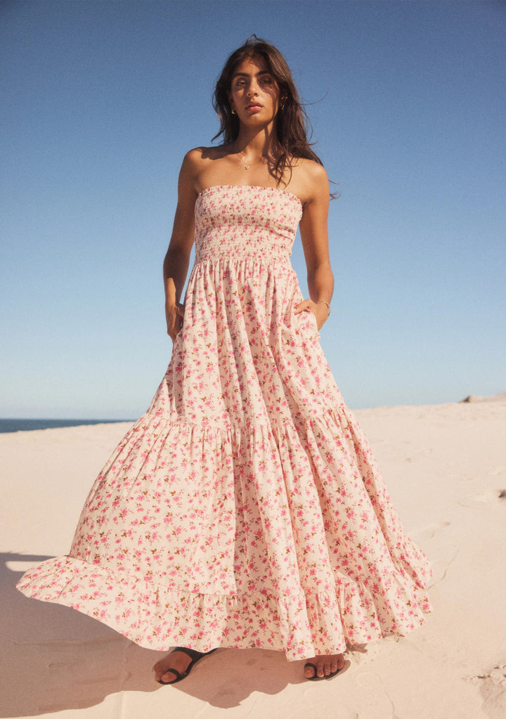 AUGUSTE THE LABEL Womens Anthea Maxi Dress - Oat Eloise Ditsy Floral, WOMENS DRESSES, AUGUSTE THE LABEL, Elwood 101