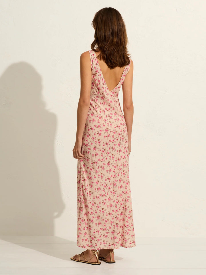 AUGUSTE THE LABEL Womens Iona Midi Dress -  Oat Eloise Ditsy Floral, WOMENS DRESSES, AUGUSTE THE LABEL, Elwood 101