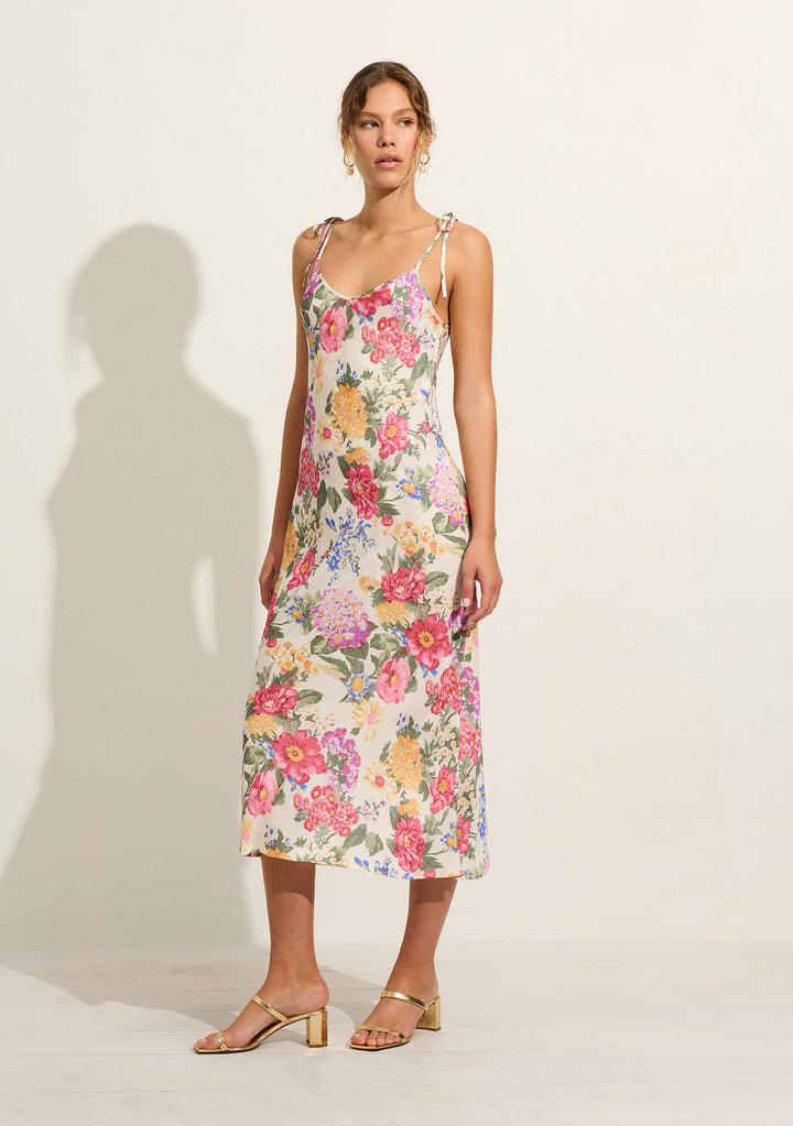 AUGUSTE THE LABEL Womens Irina Midi Dress - White, WOMENS DRESSES, AUGUSTE THE LABEL, Elwood 101