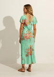 AUGUSTE THE LABEL Womens Rianne Midi Dress - Leonie Mint Green Floral, WOMENS DRESSES, AUGUSTE THE LABEL, Elwood 101