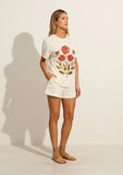 AUGUSTE THE LABEL Womens Roses Classic Tee - Off White, WOMENS TEES & TANKS, AUGUSTE THE LABEL, Elwood 101