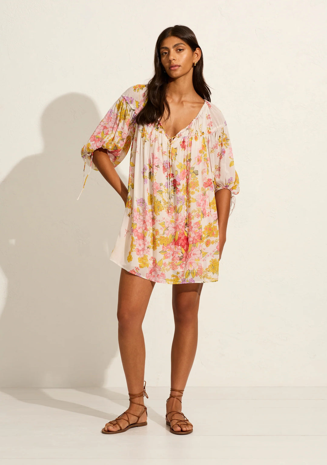 AUGUSTE THE LABEL Womens Autumn Mini Dress - Off White, WOMENS DRESSES, AUGUSTE THE LABEL, Elwood 101