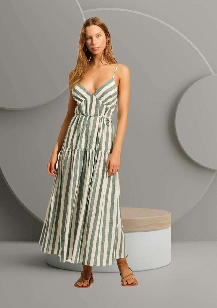 AUGUSTE THE LABEL Womens Elowen Maxi Dress - Forest Green, WOMENS DRESSES, AUGUSTE THE LABEL, Elwood 101