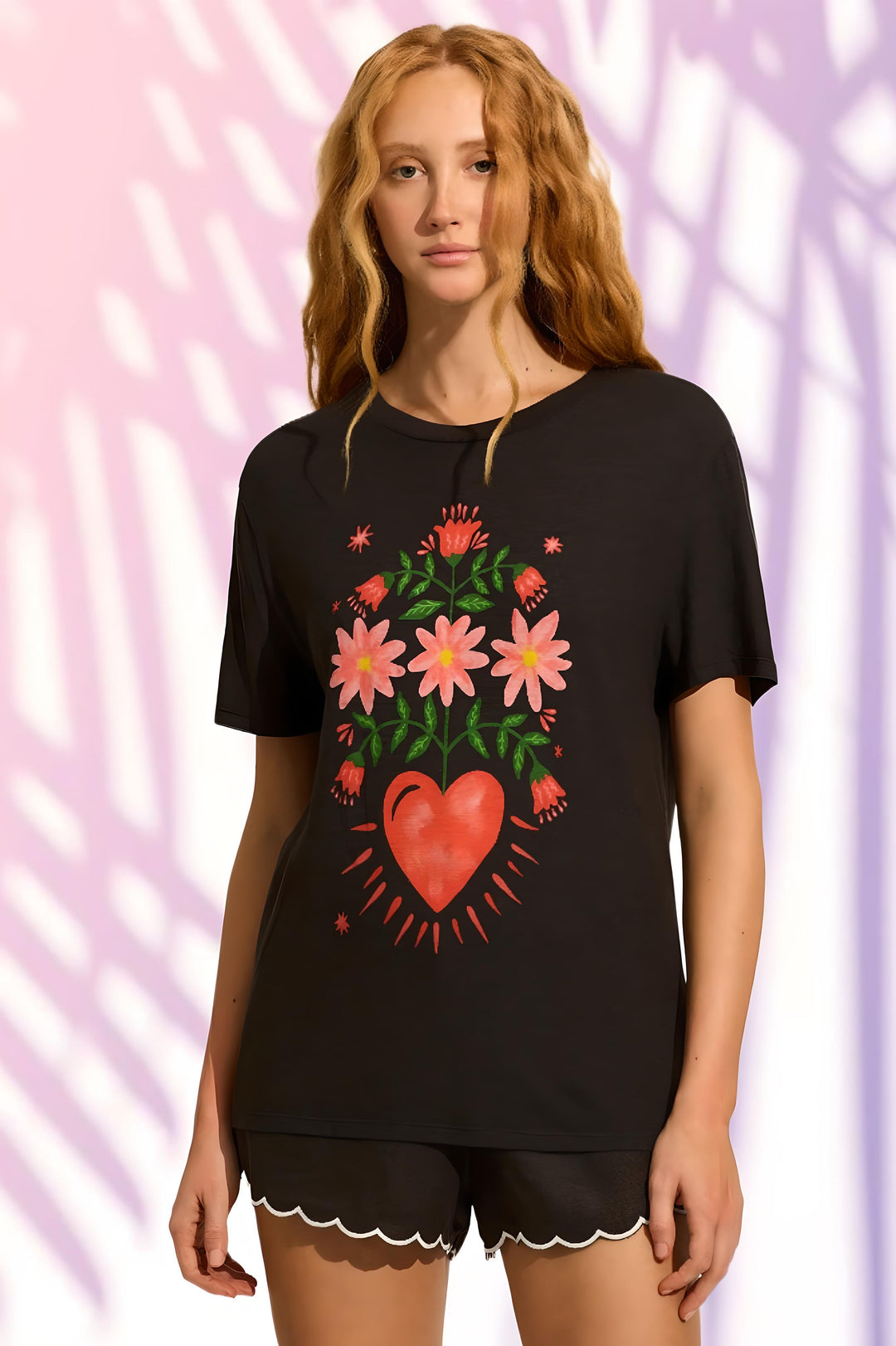 AUGUSTE THE LABEL Womens Fallen Hearts Classic Tee Washed Black, WOMENS TEES & TANKS, AUGUSTE THE LABEL, Elwood 101
