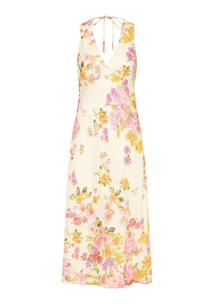 AUGUSTE THE LABEL Womens Lara Midi Dress - Off White, WOMENS DRESSES, AUGUSTE THE LABEL, Elwood 101