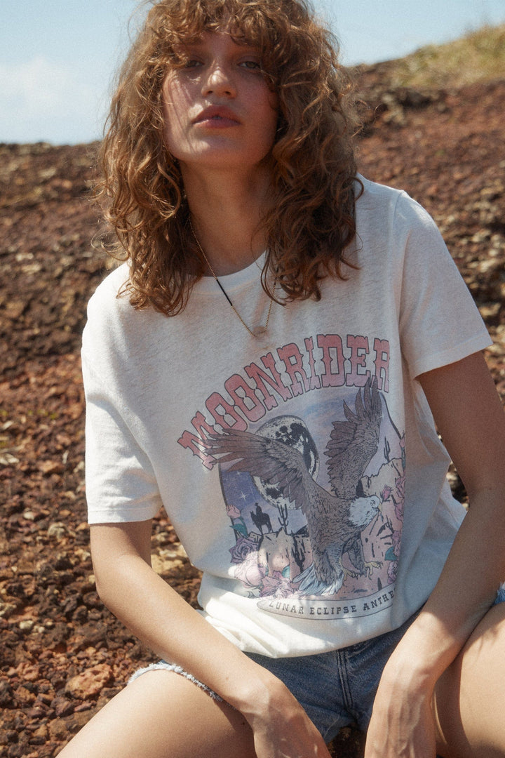 AUGUSTE THE LABEL Womens Moonrider Classic Tee - Off White, WOMENS TEES & TANKS, AUGUSTE THE LABEL, Elwood 101