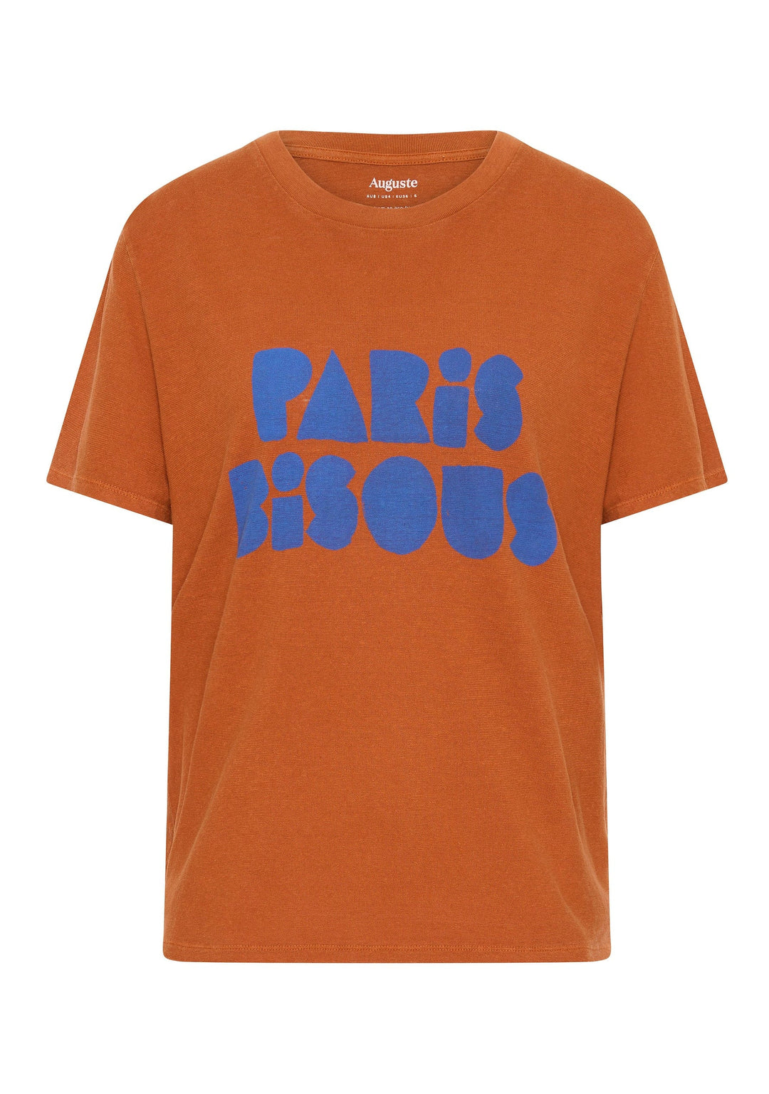 AUGUSTE THE LABEL Womens Paris Kisses Classic Tee - Burnt Orange, WOMENS TEES & TANKS, AUGUSTE THE LABEL, Elwood 101