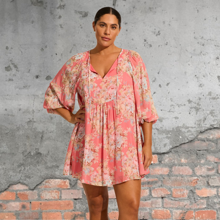 AUGUSTE THE LABEL Womens Willow Mini Dress - Rose Pink, WOMENS DRESSES, AUGUSTE THE LABEL, Elwood 101