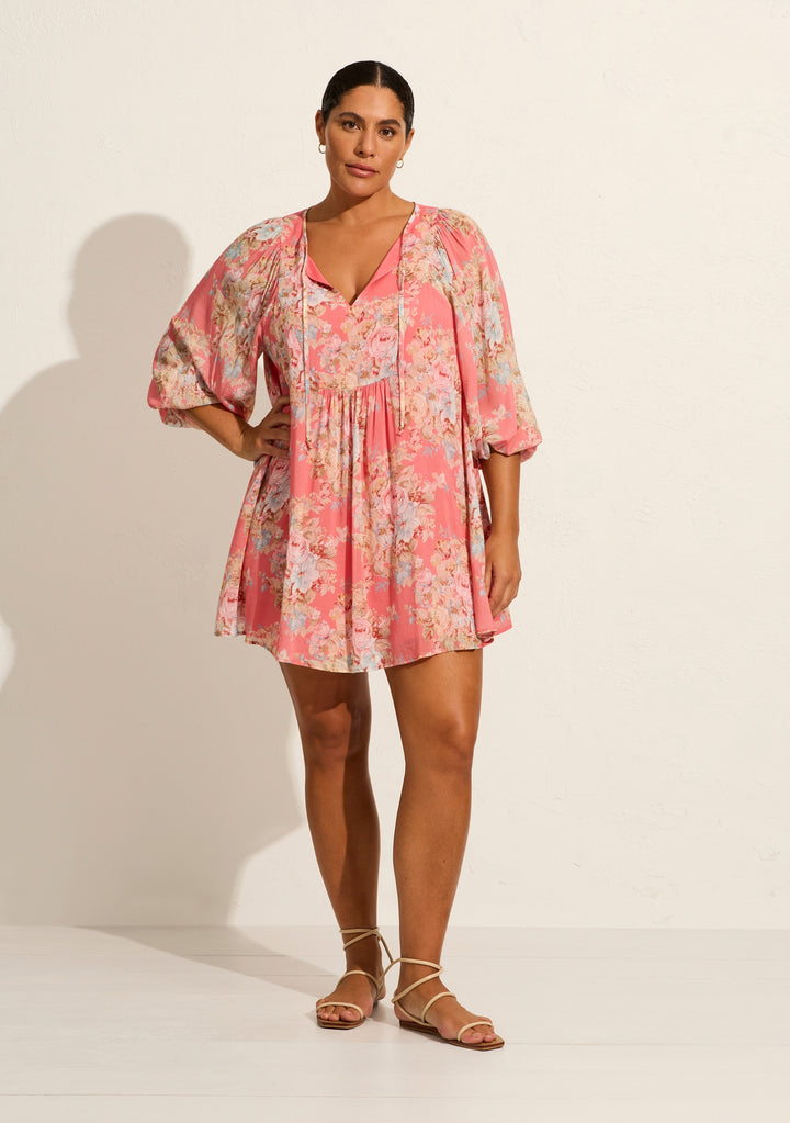 AUGUSTE THE LABEL Womens Willow Mini Dress - Rose Pink, WOMENS DRESSES, AUGUSTE THE LABEL, Elwood 101