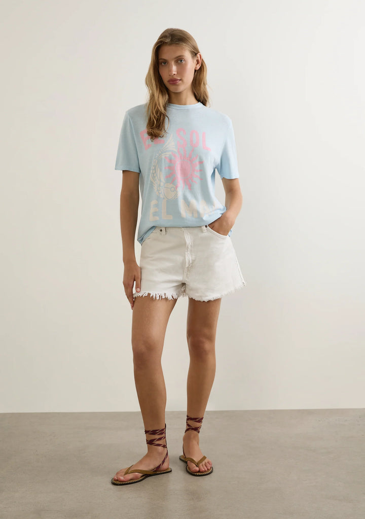 AUGUSTE THE LABEL Womens Sol Classic Tee in Sky Blue, WOMENS TEES & TANKS, AUGUSTE THE LABEL, Elwood 101