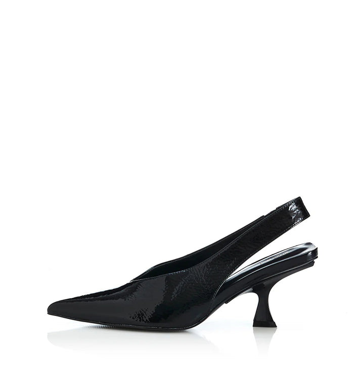 ALIAS MAE Womens Frankie Black Crinkle Patent Leather Heels, WOMENS SHOES, ALIAS MAE, Elwood 101