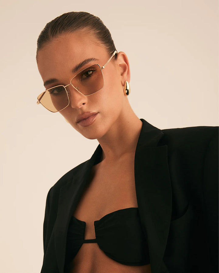 BANBE EYEWEAR Womens The Natalia Polarised Sunglasses - Light Gold, SUNGLASSES UNISEX, BANBE, Elwood 101