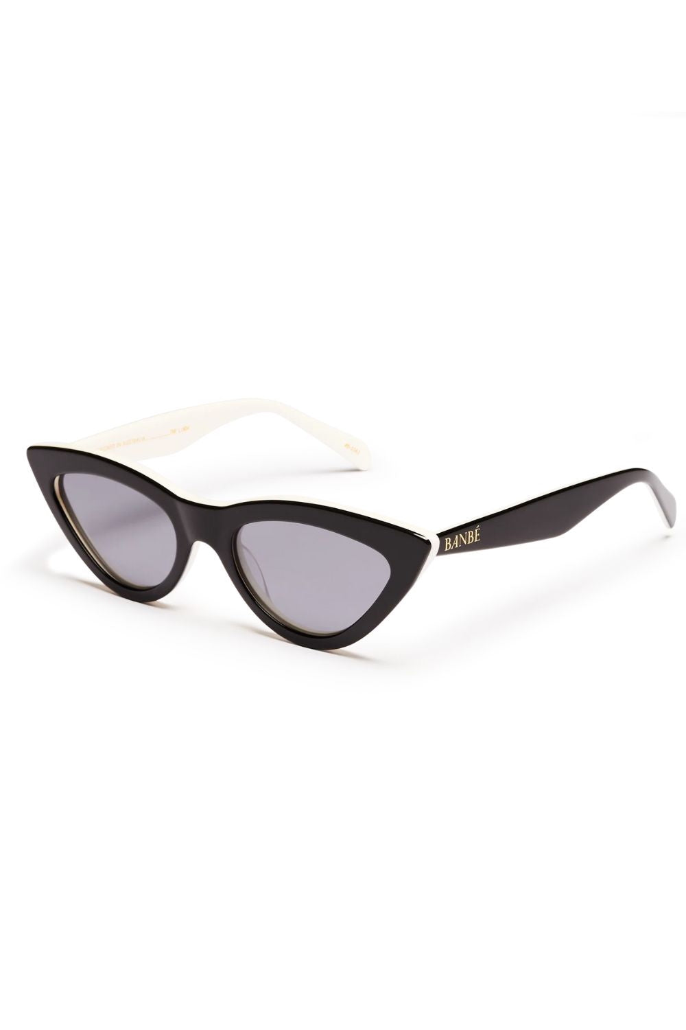 BANBE EYEWEAR Womens The Linda Sunglasses Black & Ivory/ Smoke, SUNGLASSES UNISEX, BANBE, Elwood 101