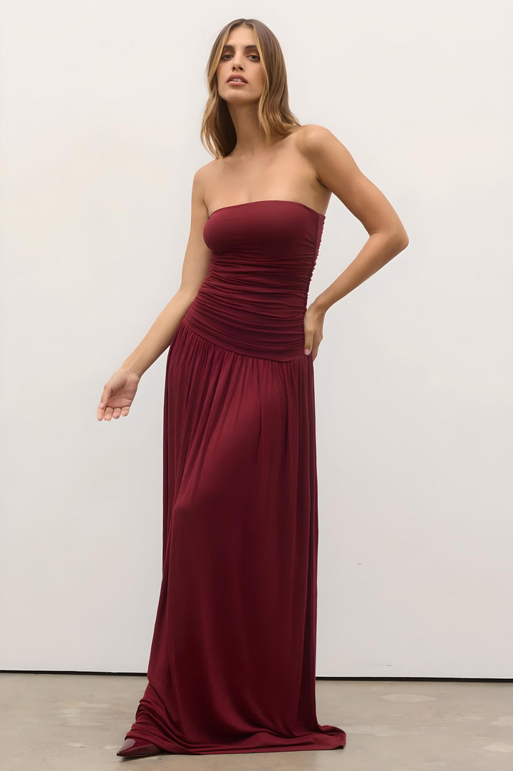 BAYSE BRAND Womens Leah Dress - Wine, WOMENS DRESSES, BAYSE BRAND, Elwood 101