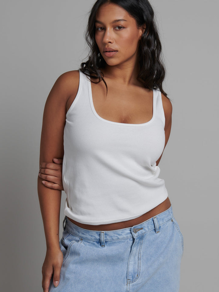 BAYSE BRAND Womens Jordy Tank - White, WOMENS TEES & TANKS, BAYSE BRAND, Elwood 101