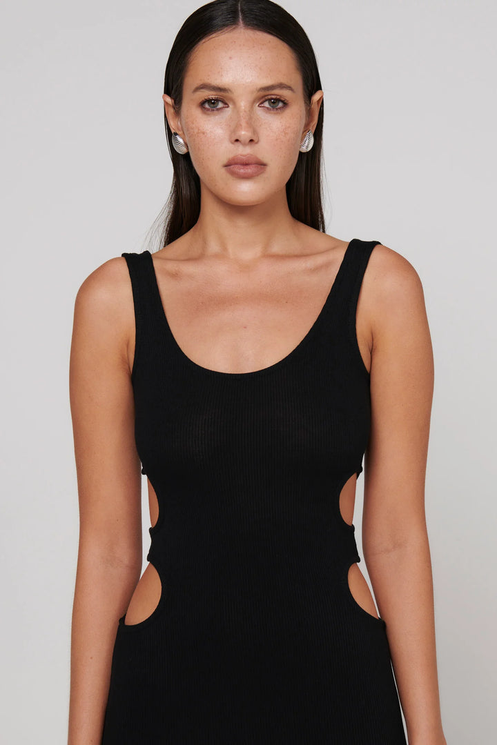 BAYSE BRAND Womens Lane Midi Dress - Black, WOMENS DRESSES, BAYSE BRAND, Elwood 101