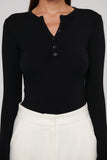 BAYSE BRAND Womens Leni Button Top - Black, WOMENS TOPS & SHIRTS, BAYSE BRAND, Elwood 101