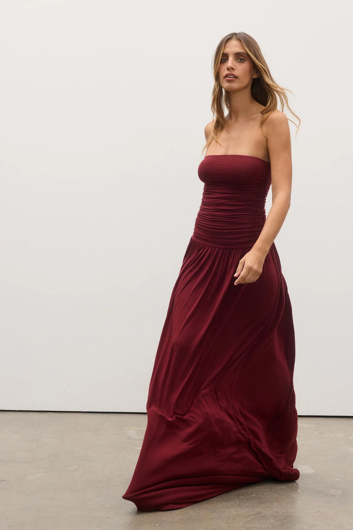 BAYSE BRAND Womens Leah Dress - Wine, WOMENS DRESSES, BAYSE BRAND, Elwood 101