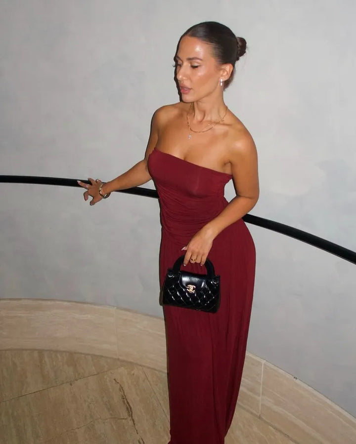 BAYSE BRAND Womens Leah Dress - Wine, WOMENS DRESSES, BAYSE BRAND, Elwood 101