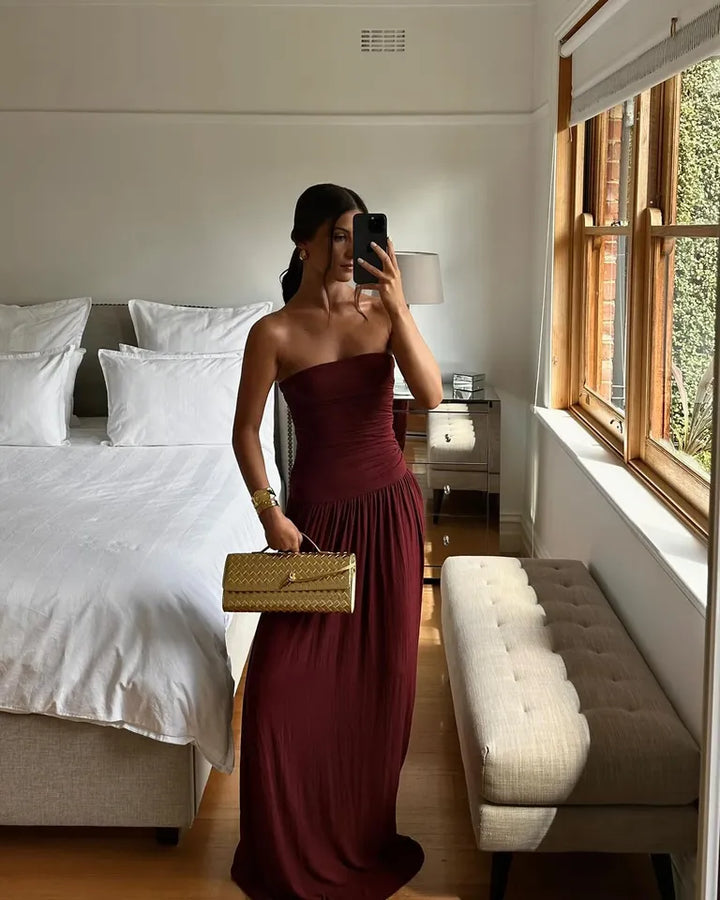 BAYSE BRAND Womens Leah Dress - Wine, WOMENS DRESSES, BAYSE BRAND, Elwood 101