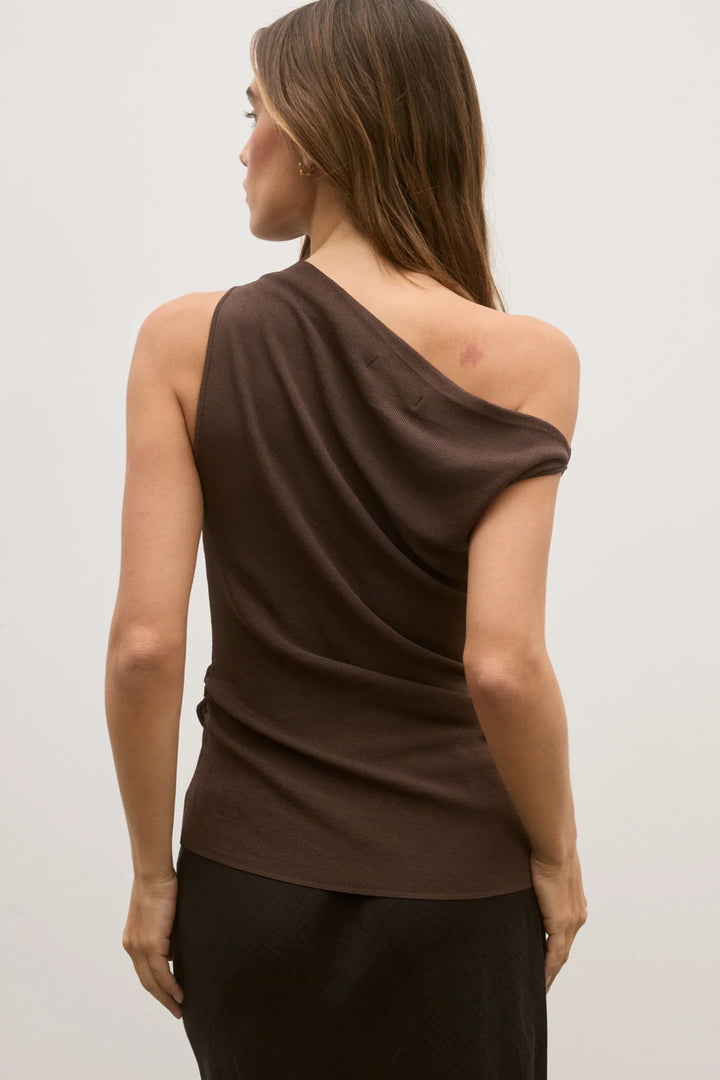 BAYSE BRAND Womens Monet Knit Top in Coffee, WOMENS TOPS & SHIRTS, BAYSE BRAND, Elwood 101