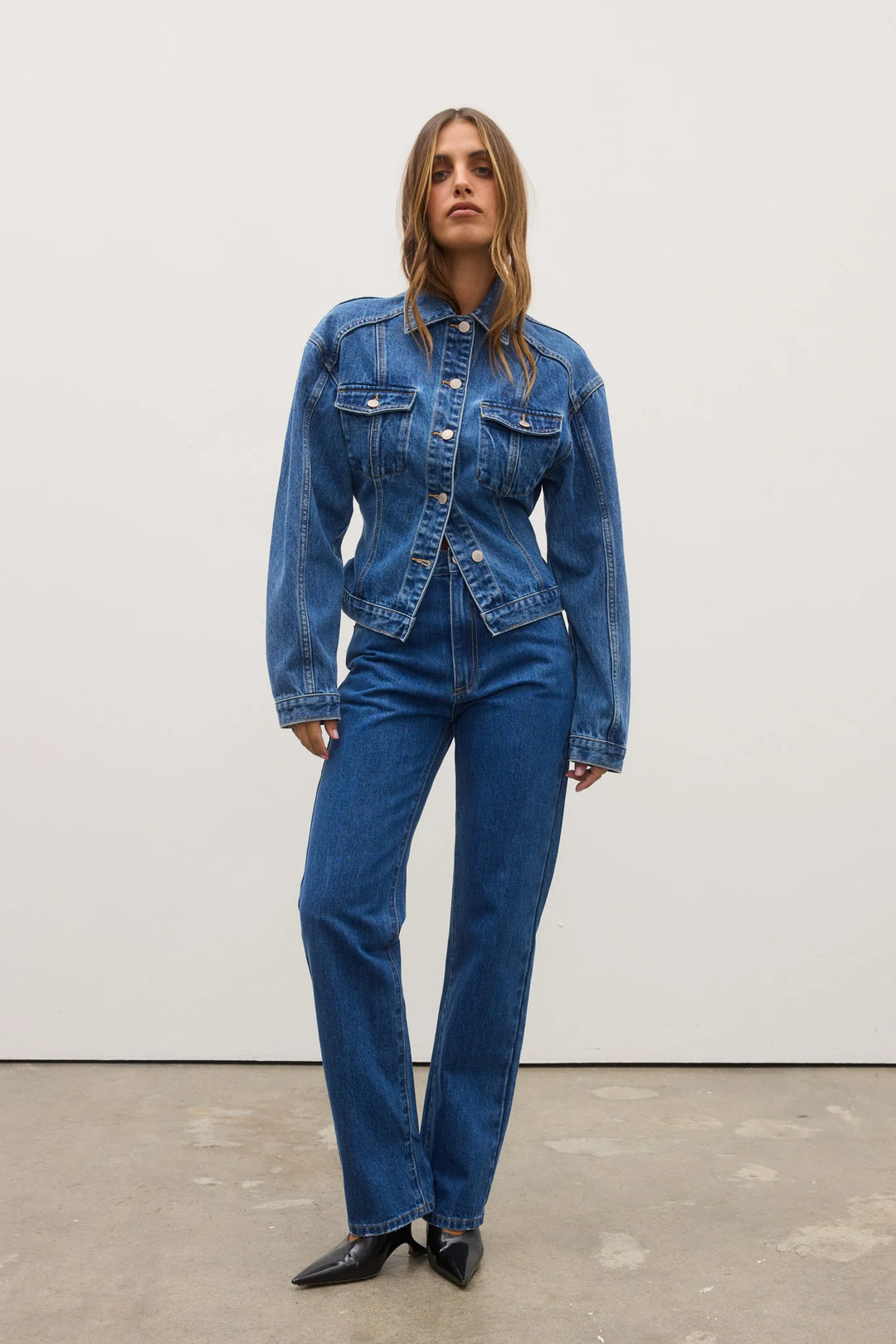 Pre Order BAYSE BRAND Womens Violet Denim Jacket - Denver Blue, WOMENS COATS & JACKETS, BAYSE BRAND, Elwood 101