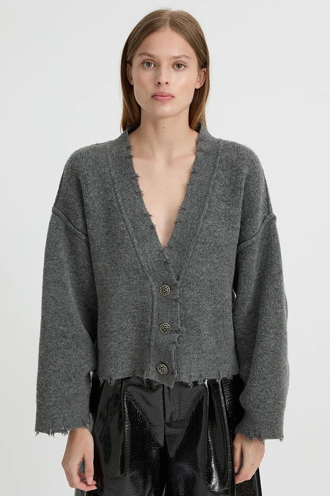 BLANCA Womens Pepa Cardigan Charcoal Grey, WOMENS KNITS & SWEATERS, BLANCA, Elwood 101