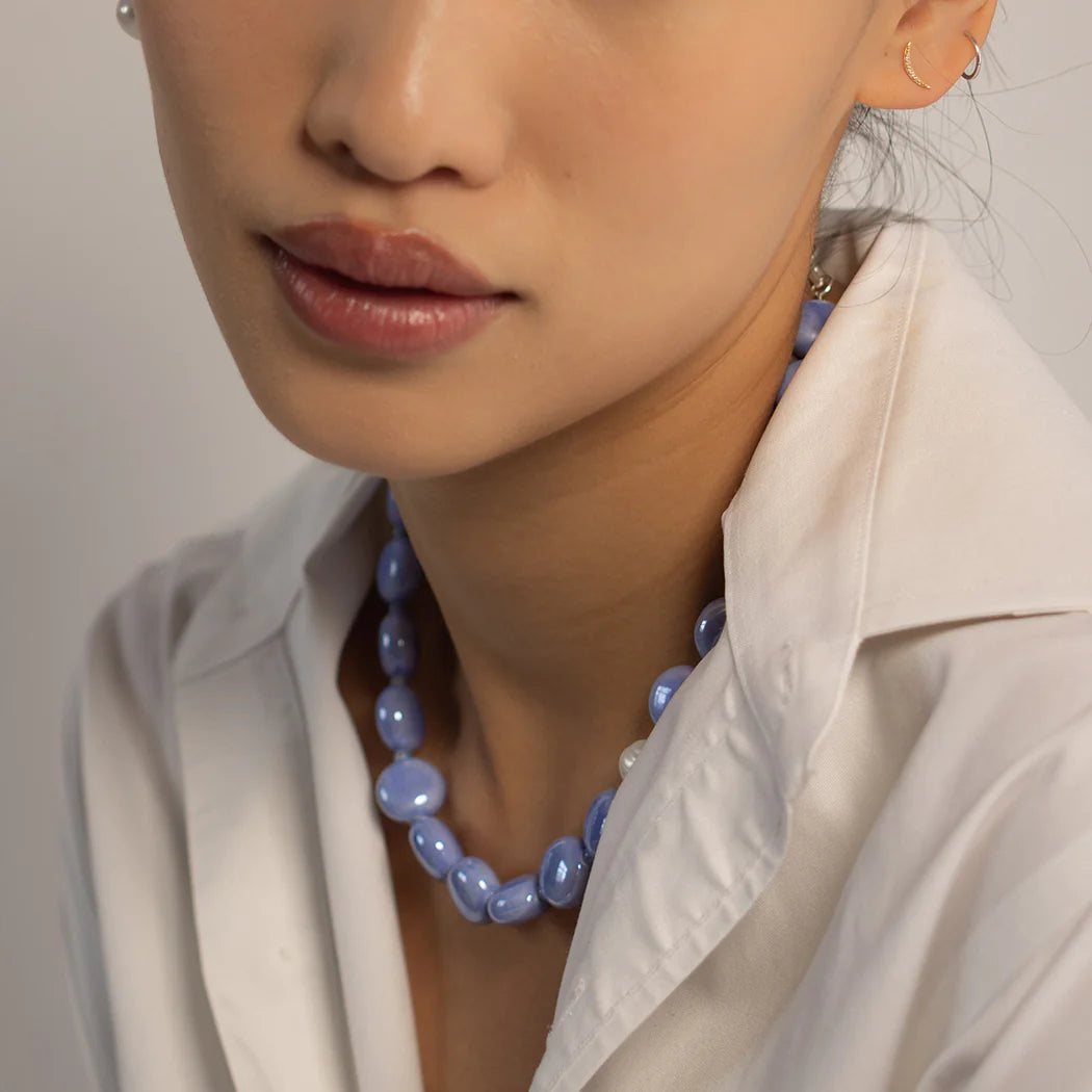 Women's blue necklace deals