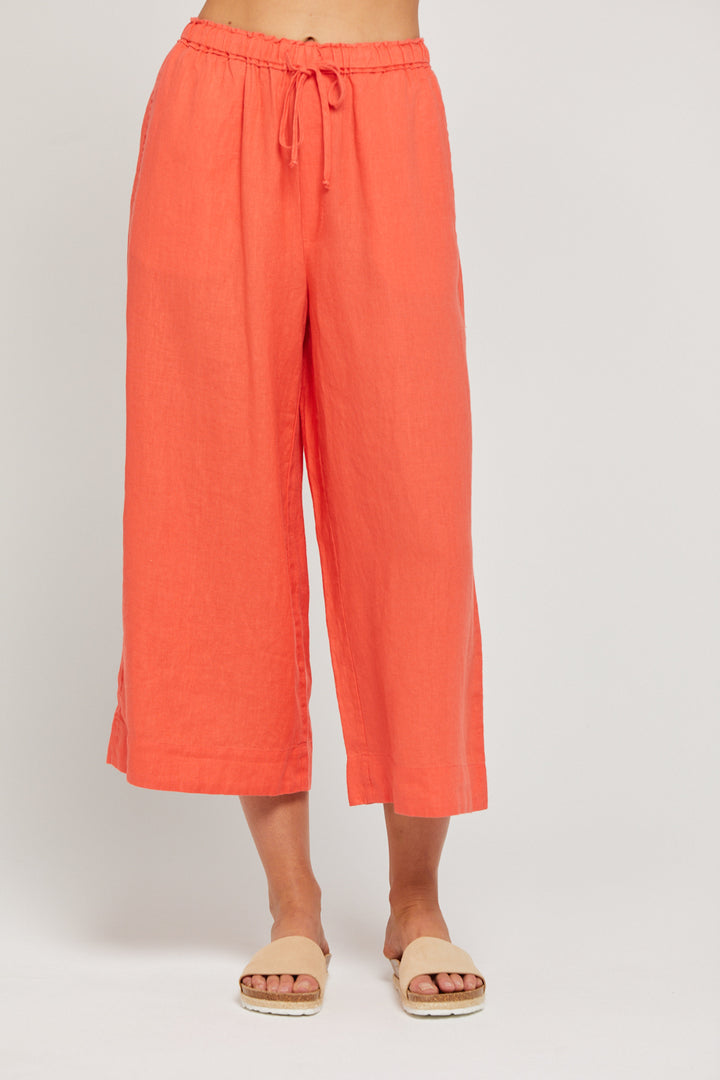BY RIDLEY Womens Louisa Linen Pant - Coral, WOMENS PANTS, BY RIDLEY, Elwood 101