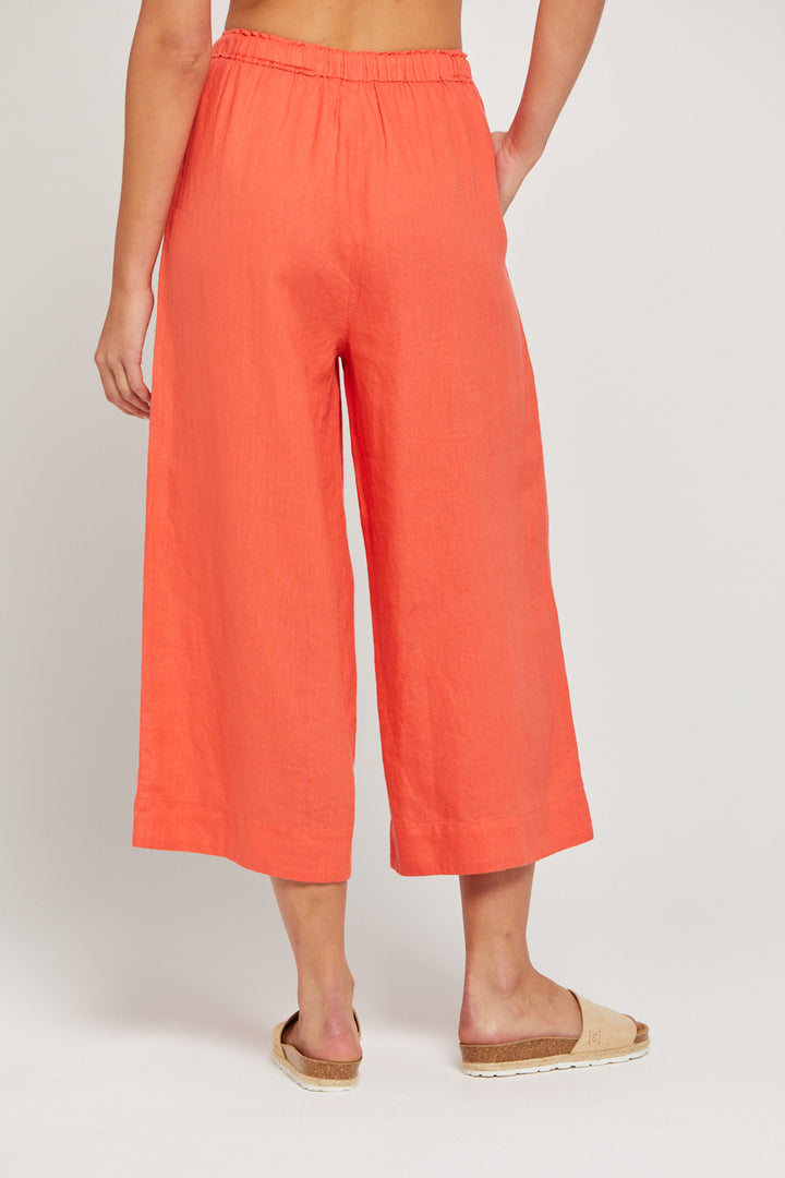 BY RIDLEY Womens Louisa Linen Pant - Coral, WOMENS PANTS, BY RIDLEY, Elwood 101