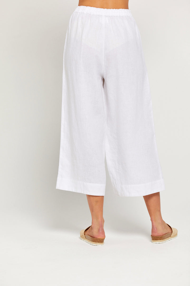 BY RIDLEY Womens Louisa Linen Pant - White, WOMENS PANTS, BY RIDLEY, Elwood 101
